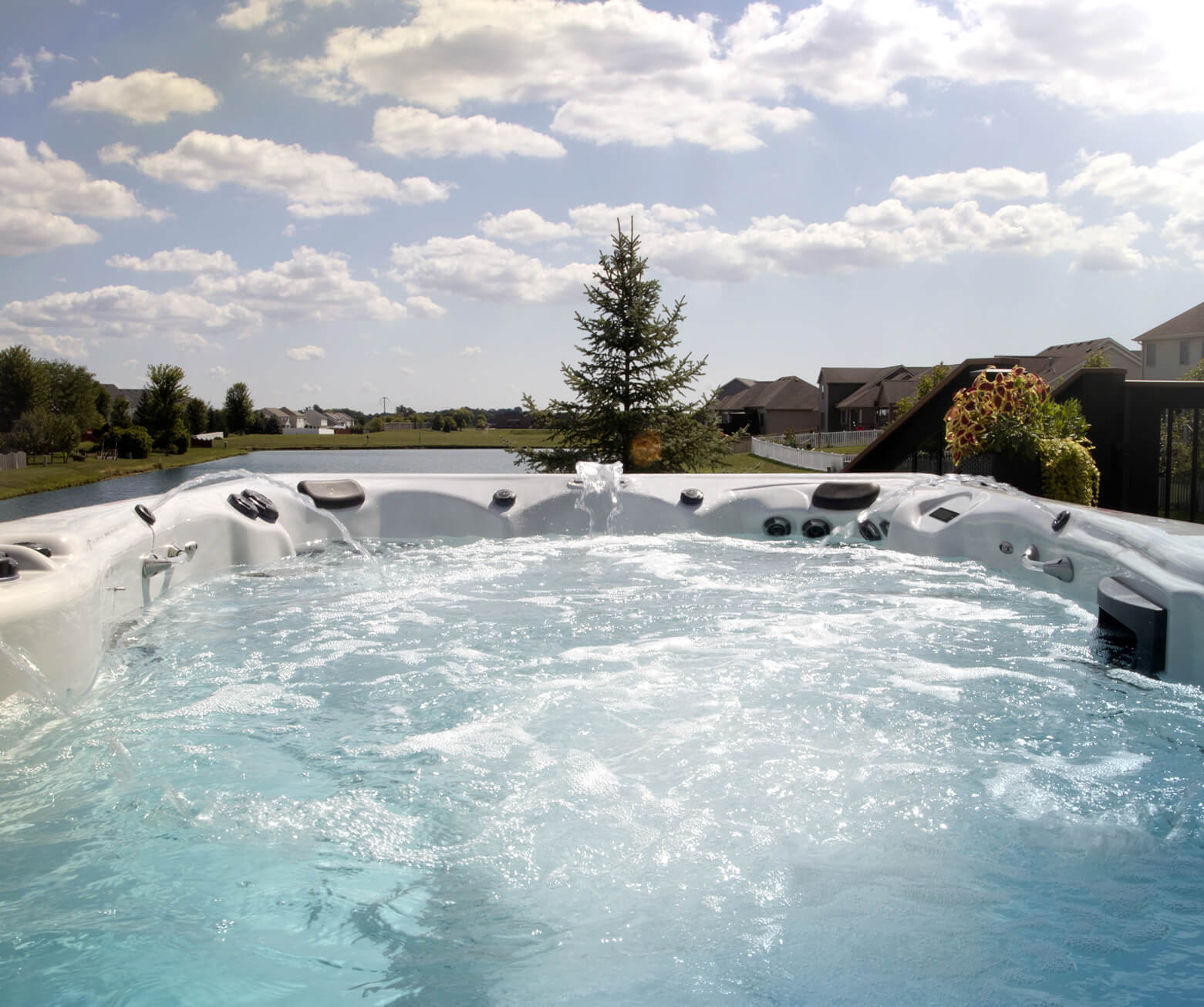 Image showing off the features of a Michael Phelps Signature Swim Spa